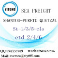 Consolidación de LCL de Shantou Port a Pureto Quetzal